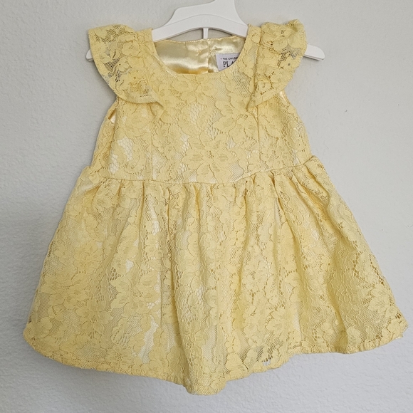 The Children's Place Other - 5/$20 The Children's Place Yellow Lace Dress, Size 6-9M